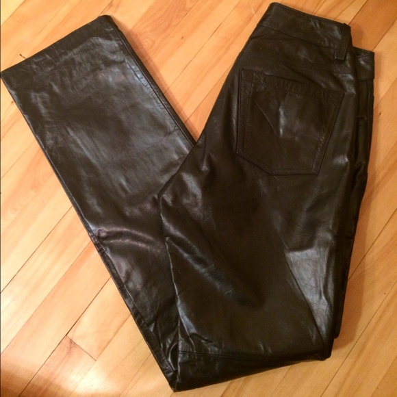 GAP Vintage Authentic 100% Leather Pants - Picture 1 of 9